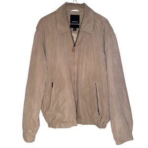London Fog mens lightweight tan brown jacket L